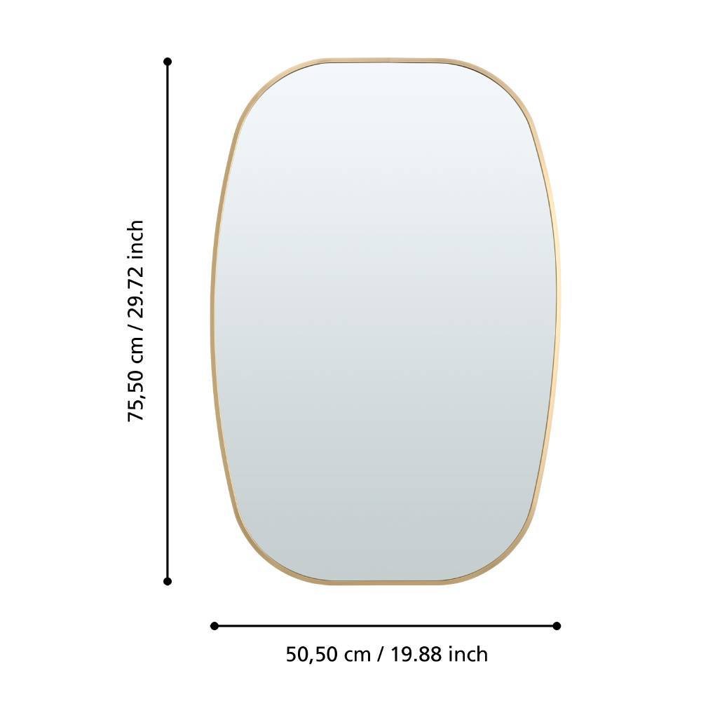Eglo 425056 "AMBERY" 75,5X50,5 Cm Ölçülerinde Dekoratif Gold Çelik Ayna