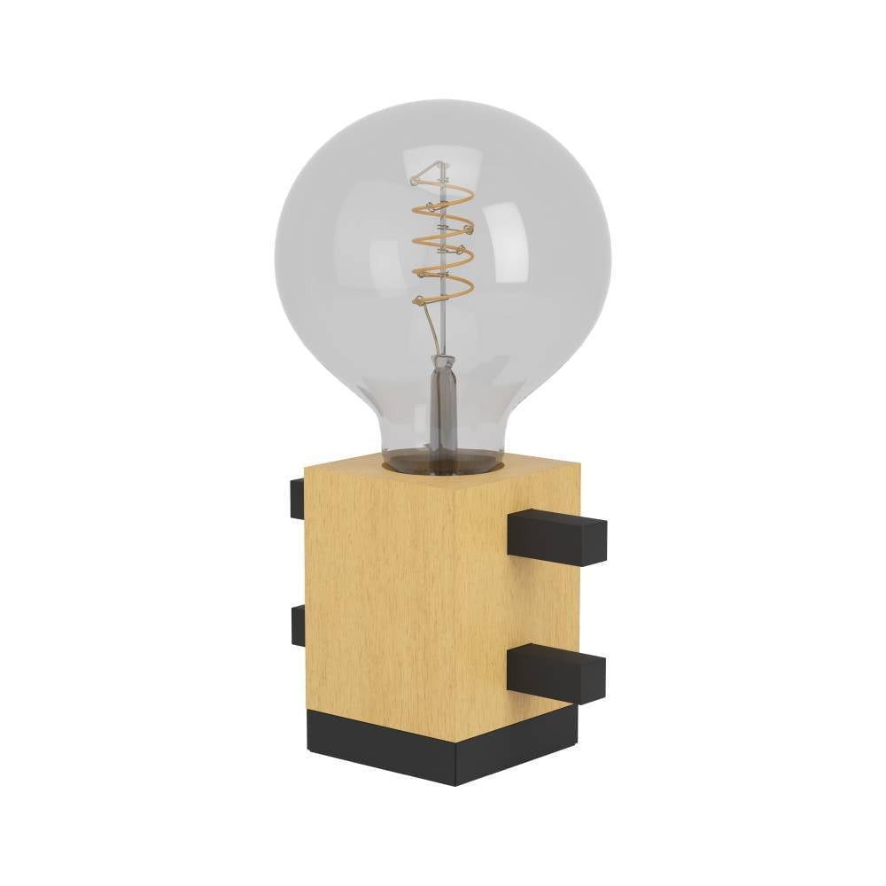Eglo 390193 "LEVANTARA" 11 Cm Yüksekliğinde Çelik, Ahşap Masa Lambası