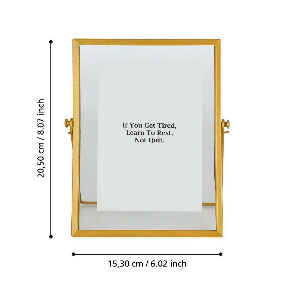 Eglo 423004 "RENABIE" 20,5 Cm Yüksekliğinde 15,3 Cm Uzunluğunda Çelik, Cam Gold Resim Çerçevesi