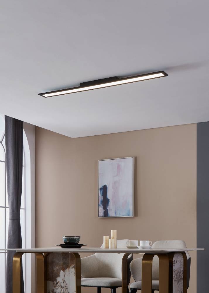 Eglo 900822 "SALOBRENA 1" 119,5 Cm Uzunluğunda 10 Cm Genişliğinde Alüminyum Siyah Led Panel