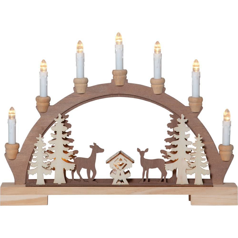 Eglo 410424 "FAUNA" 10 Ledli Doğal Ahşap Dekoratif Aydınlatma 33Cm Yüksekliğinde 45Cm Uzunluğunda