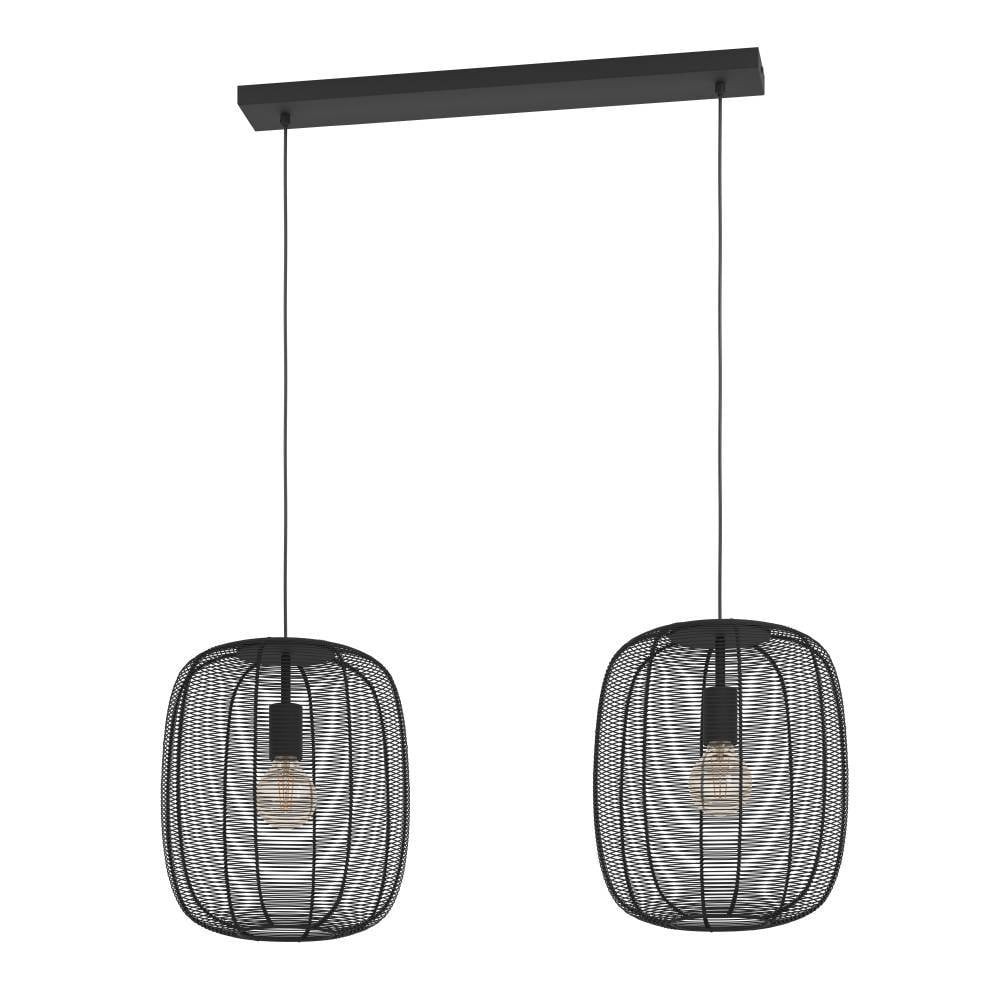 Eglo 43966 "RINROE" 110 Cm Yüksekliğinde Çelik Siyah Sarkıt Avize