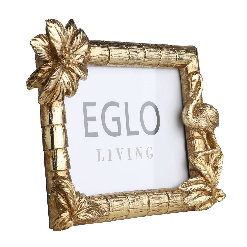 Eglo 423142 "ESASHI" 14,5 Cm Yüksekliğinde 22,5 Cm Uzunluğunda Plastik, Cam Gold Resim Çerçevesi