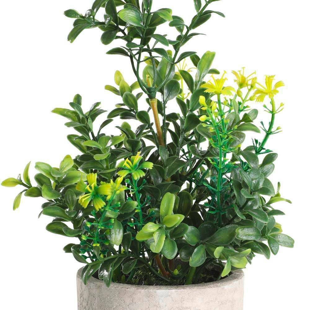 Eglo 428025 "CHITOSE" 25 Cm Yüksekliğinde Plastik Kahveengi, Yeşil Saksıda Yapay Çiçek