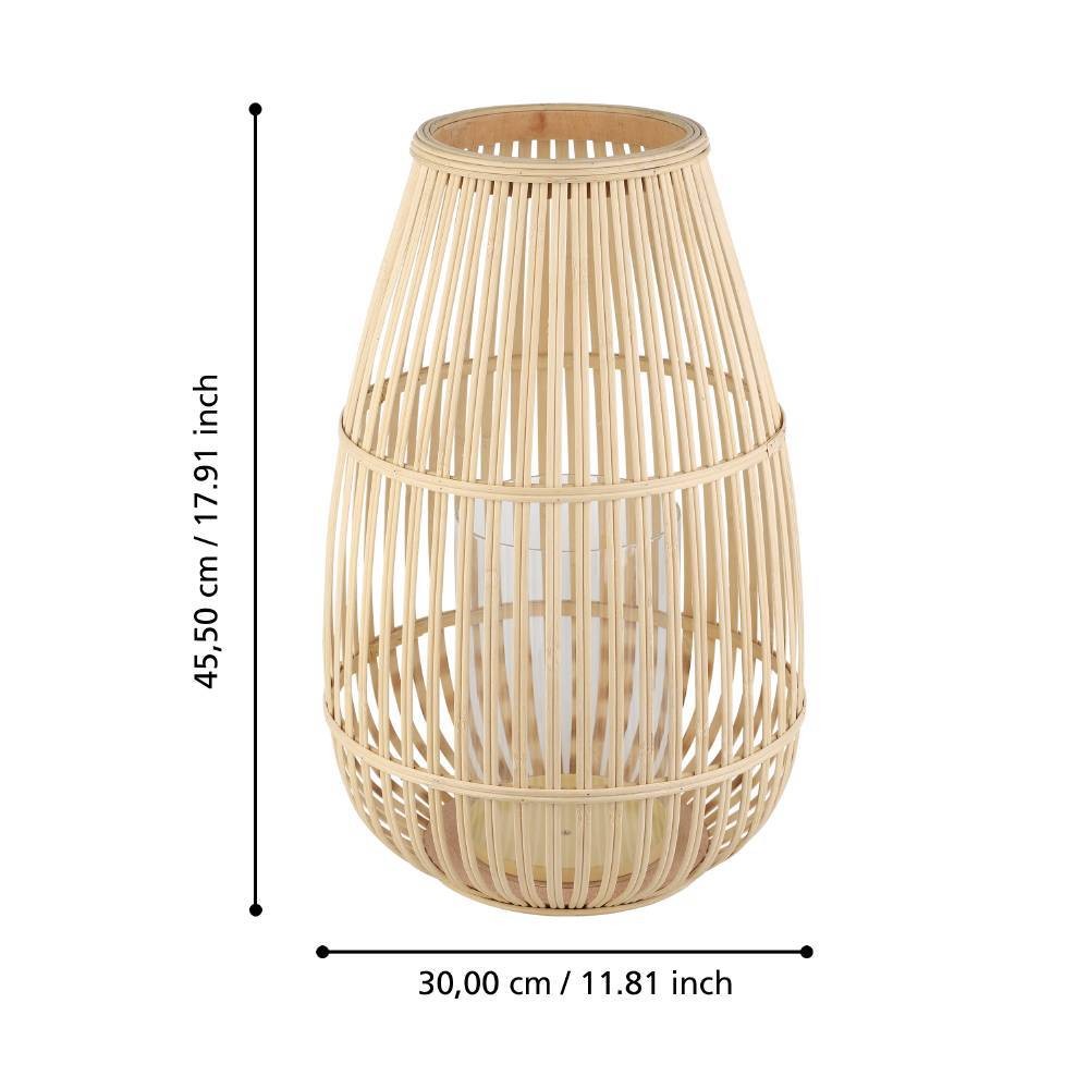 Eglo 422082 "BUNAWAN" 45,5 Cm Yüksekliğinde Ahşap Dekoratif Mumluk