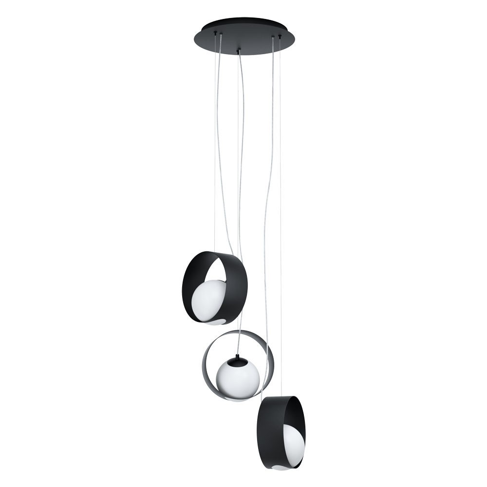 Eglo 98441 "CAMARGO" 150 Cm Yüksekliğinde Çelik Siyah Sarkıt Avize