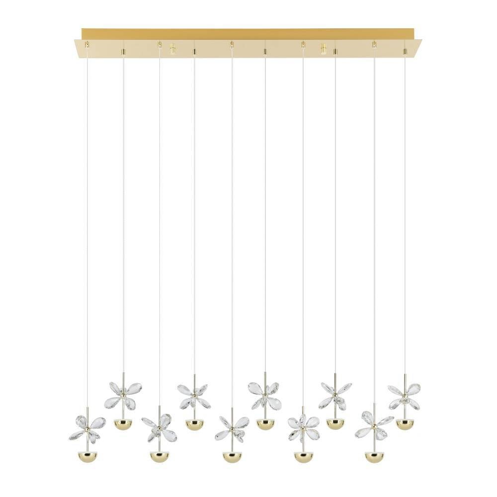Eglo 390314 "PIANOPOLI 3" 87 Cm Uzunluğunda Çelik Pirinç Sarkıt Avize