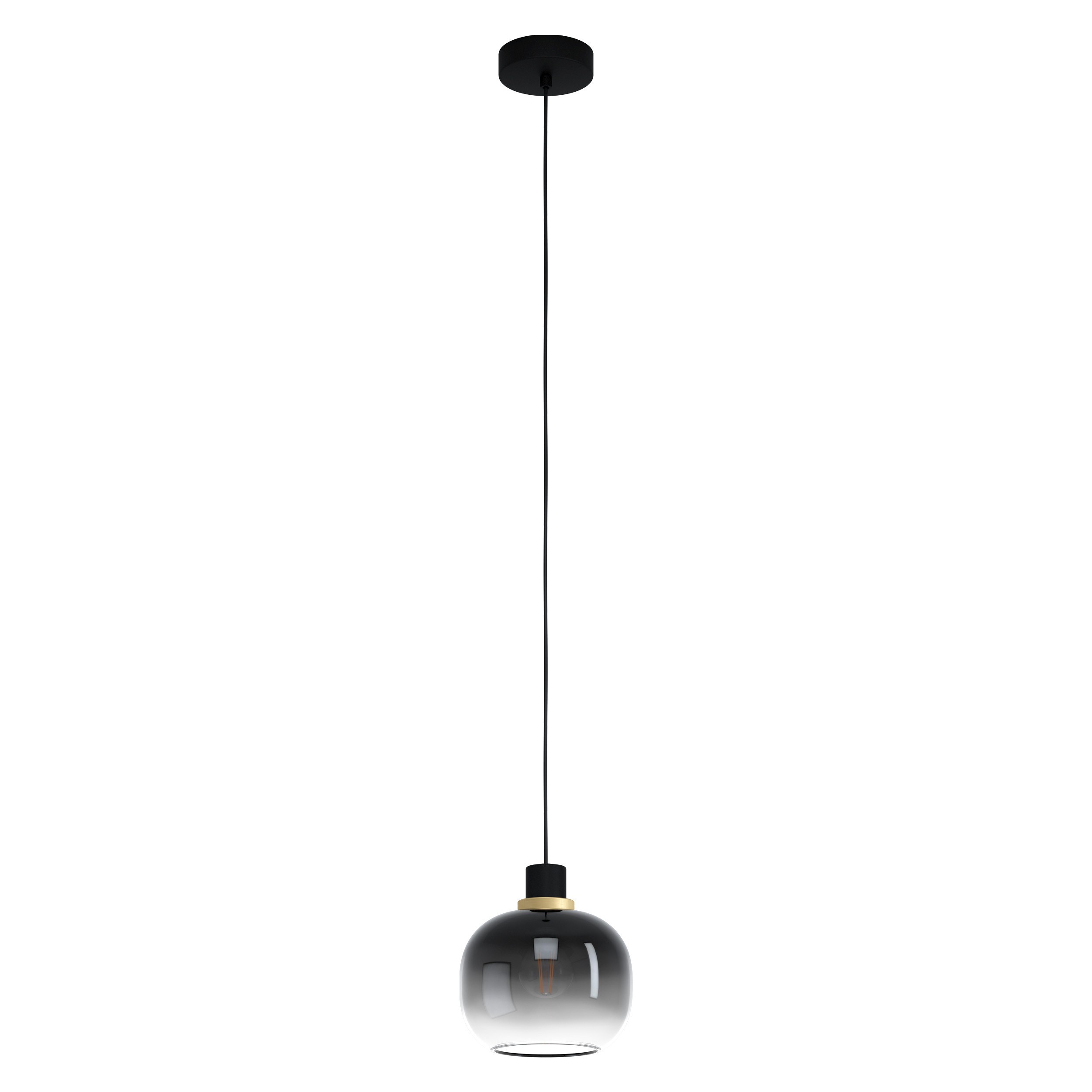 Eglo 99616 "OILELLA" 110 Cm Yüksekliğinde Çelik Siyah, Pirinç Sarkıt Avize