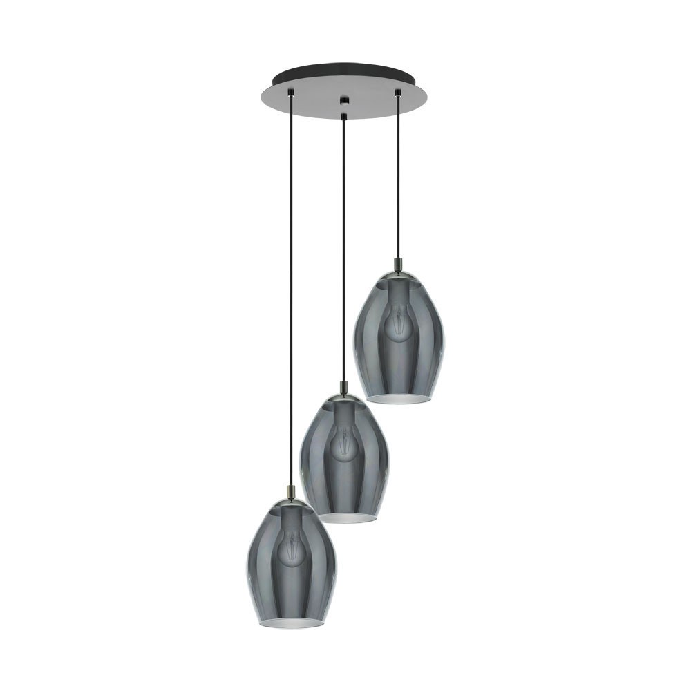 Eglo 39565 "ESTANYS" 150 Cm Yüksekliğinde Çelik Nikel Nero Sarkıt Avize