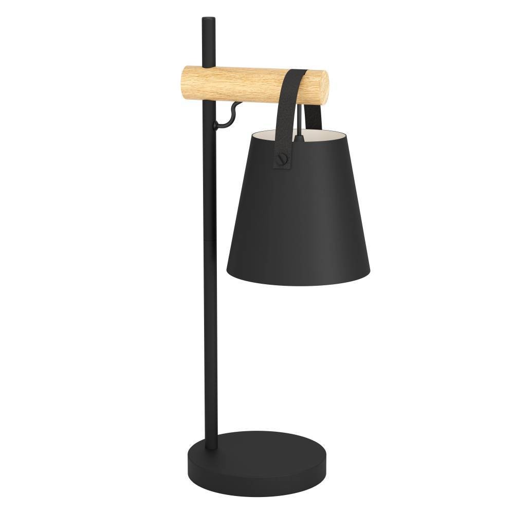 Eglo 780123 "PANDORE" 55,5 Cm Yüksekliğinde Çelik, Ahşap Masa Lambası