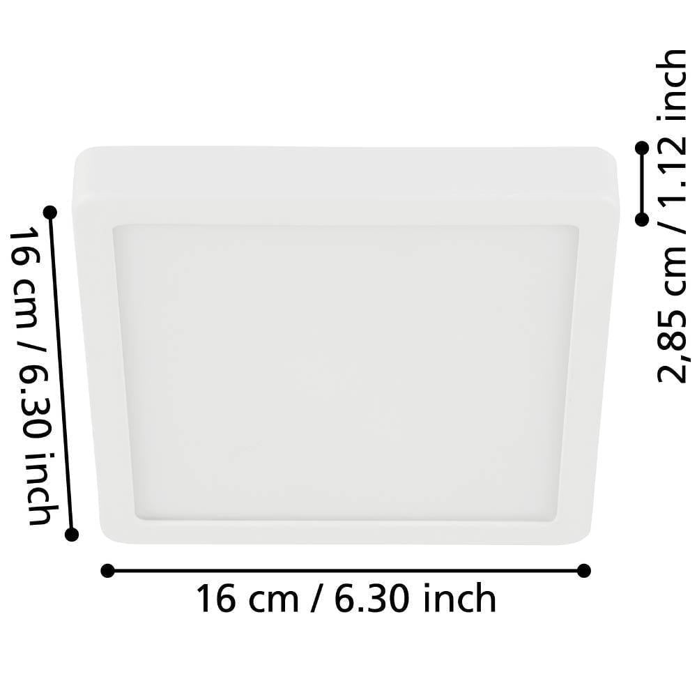 Eglo 900646 "FUEVA 5" 16 Cm Uzunluğunda Çelik Beyaz Tavan Armatürü Ip44