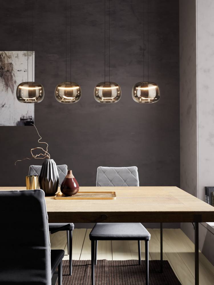 Eglo 390433 "HORTUNAS" 150 Cm Yüksekliğinde Çelik Siyah Sarkıt Avize