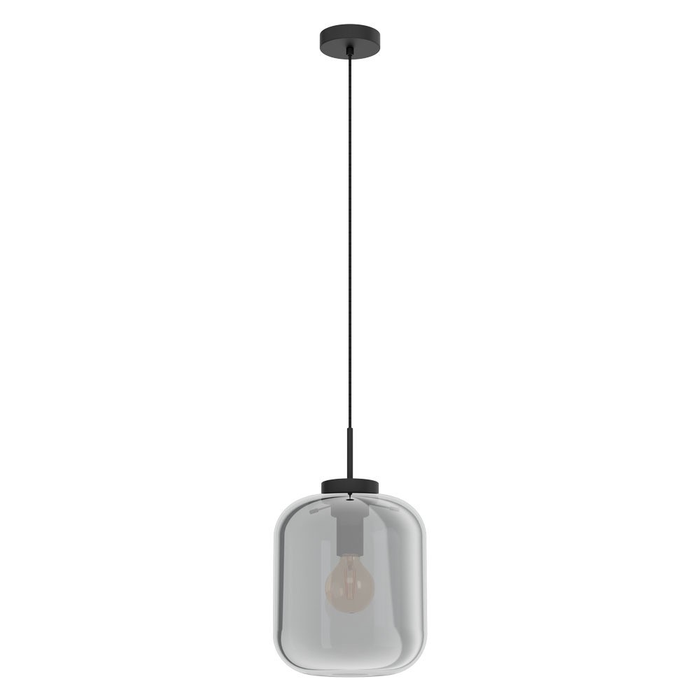Eglo 39673 "BULCIAGO" 25 Cm Çapında Çelik Siyah Sarkıt Avize
