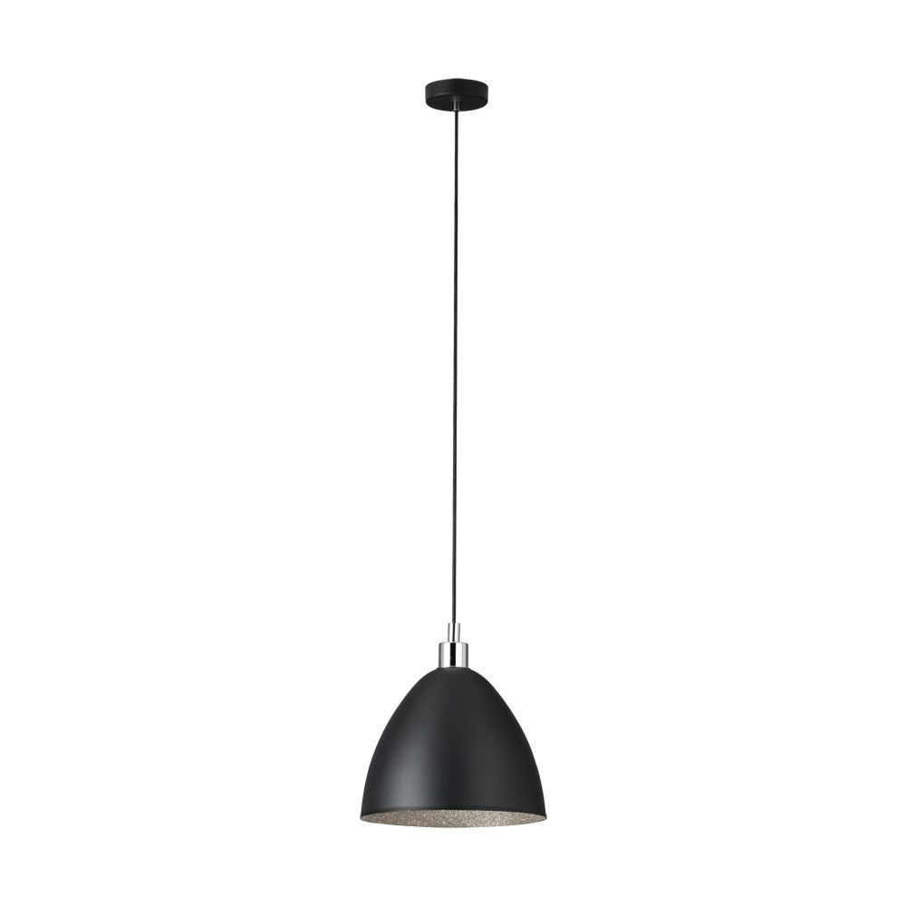 Eglo 39488 "MAREPERLA" 27,5 Cm Çapında Çelik Siyah, Kristal Görünümlü Sarkıt Avize