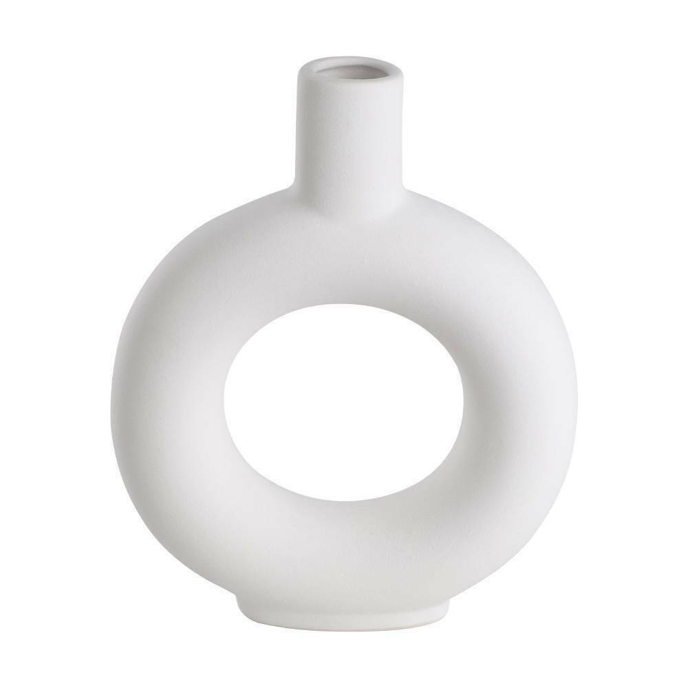 Eglo 421246 "FIHETY" 22,5 Cm Yüksekliğinde Beyaz Seramik Vazo