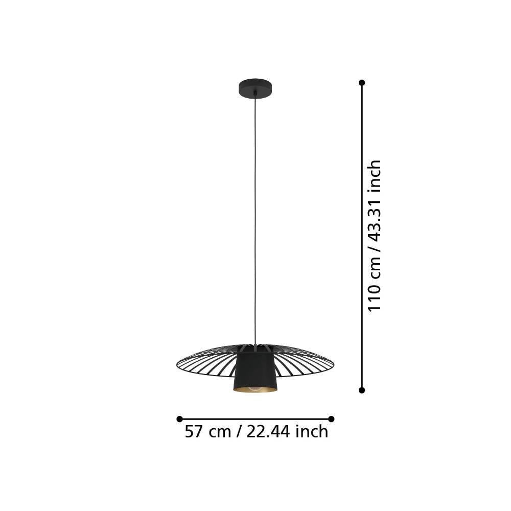 Eglo 43931 "FELIXKIRK" 110 Cm Yüksekliğinde Çelik Siyah Sarkıt Avize