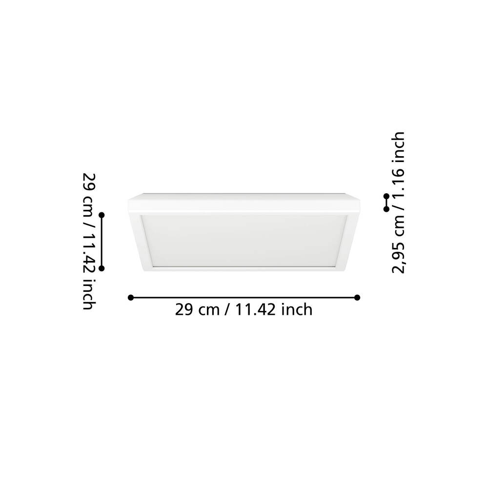 Eglo 901449 "ROVITO" 29 Cm Uzunluğunda Beyaz Plastik Led Panel Ip44