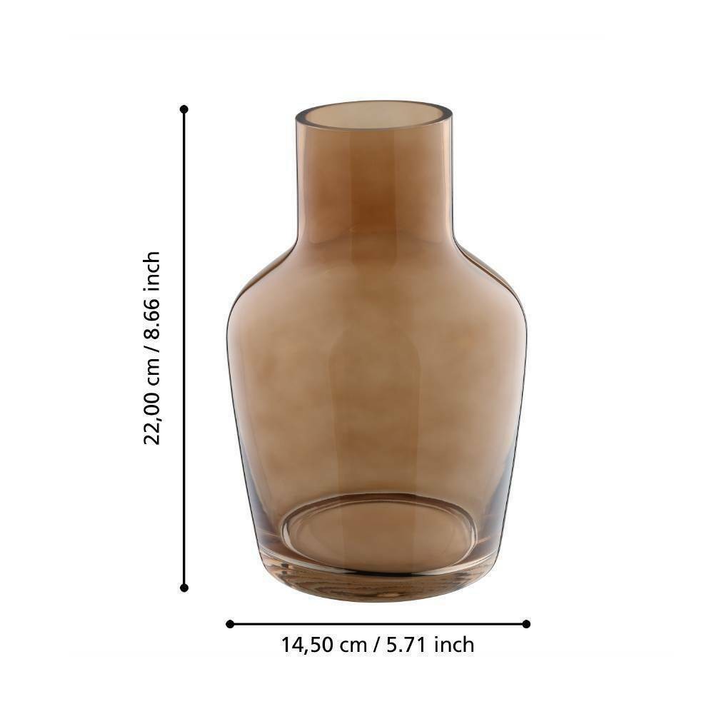 Eglo 421221 "SIRANANA" 22 Cm Yüksekliğinde Kahverengi Cam Vazo