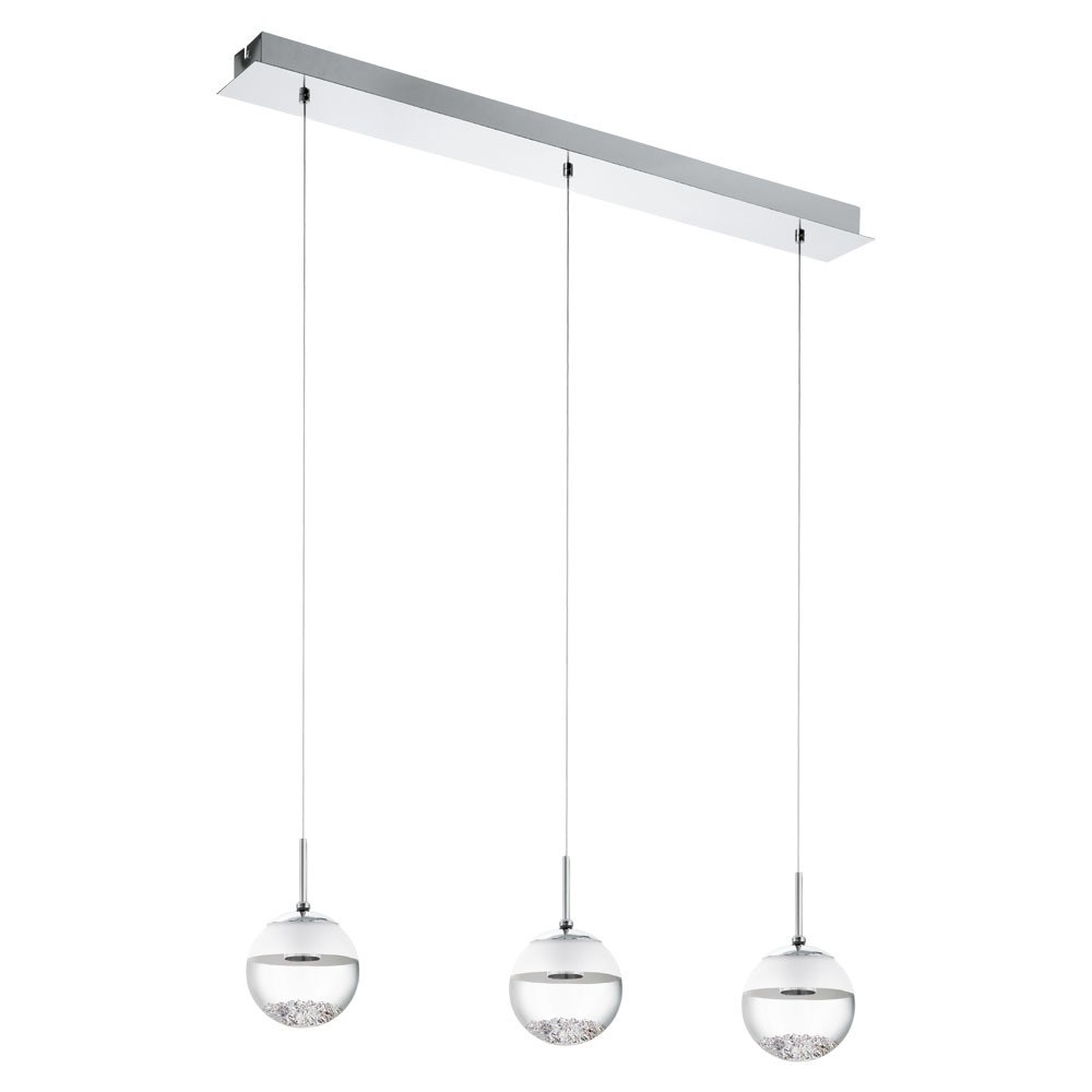 Eglo 93784 "MONTEFIO 1" 110 Cm Yüksekliğinde Çelik Krom Sarkıt Avize