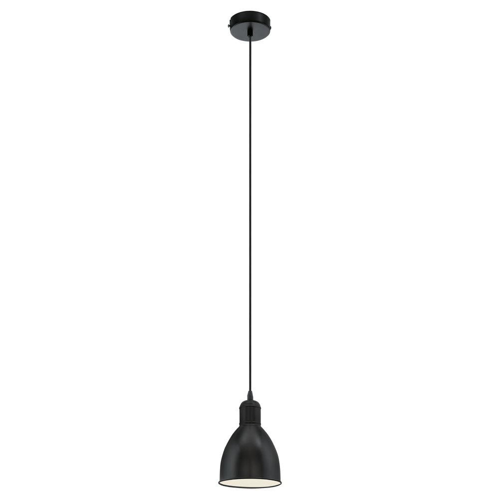 Eglo 49464 "PRIDDY" 110 Cm Yüksekliğinde Çelik Siyah, Beyaz Sarkıt Avize