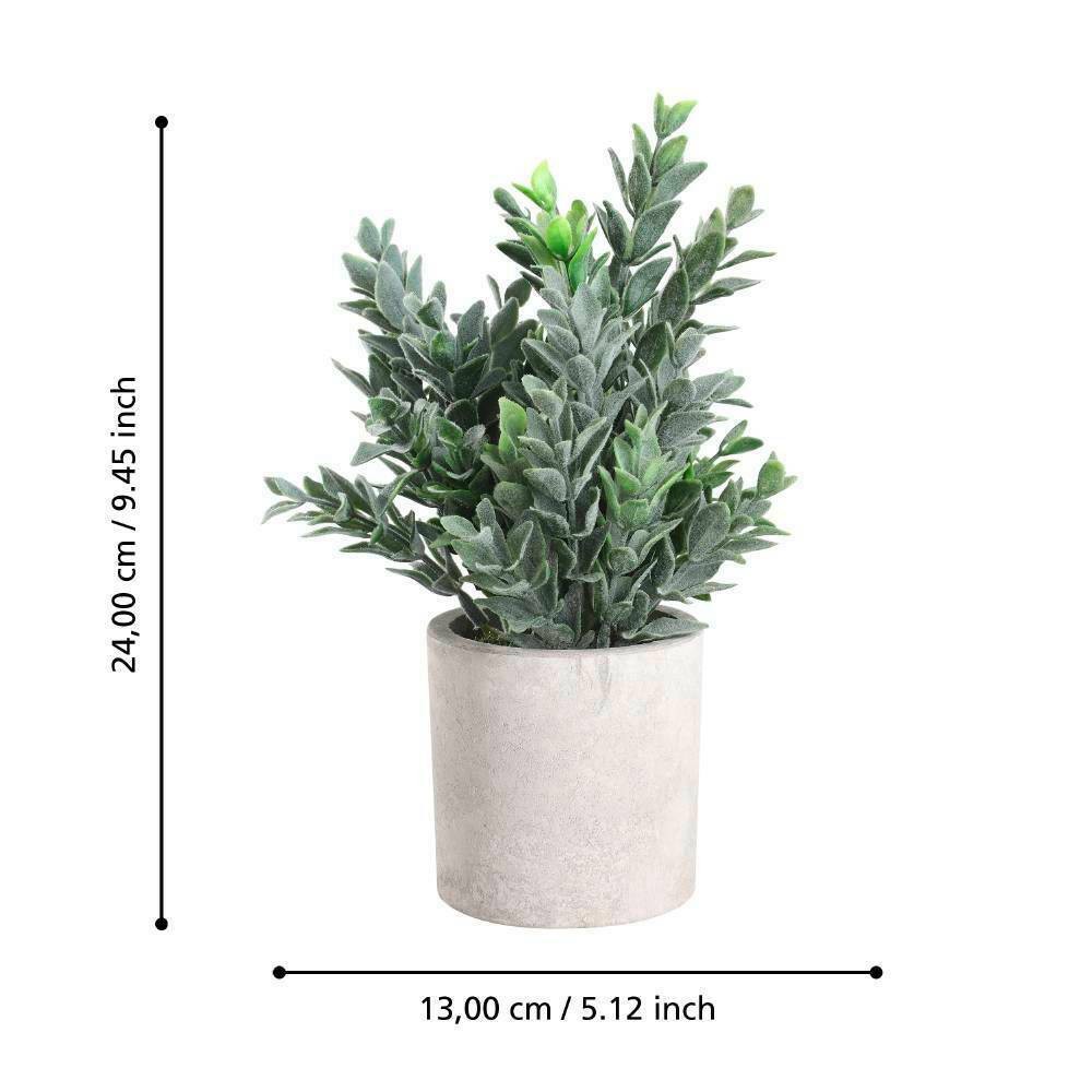 Eglo 428027 "CHITOSE" 22 Cm Yüksekliğinde Plastik Kahveengi, Yeşil Saksıda Yapay Çiçek