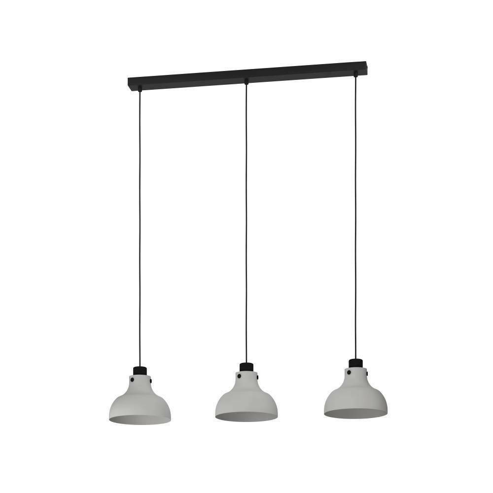 Eglo 43826 "MATLOCK" 110 Cm Yüksekliğinde Çelik Gri, Siyah Sarkıt Avize
