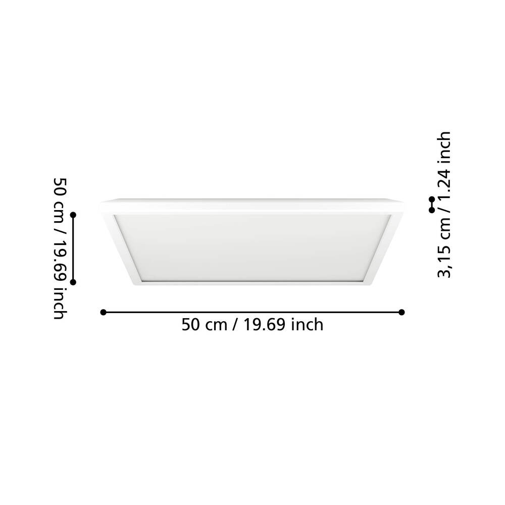 Eglo 901476 "ROVITO-Z" 50 Cm Uzunluğunda Beyaz Plastik Led Panel Ip44