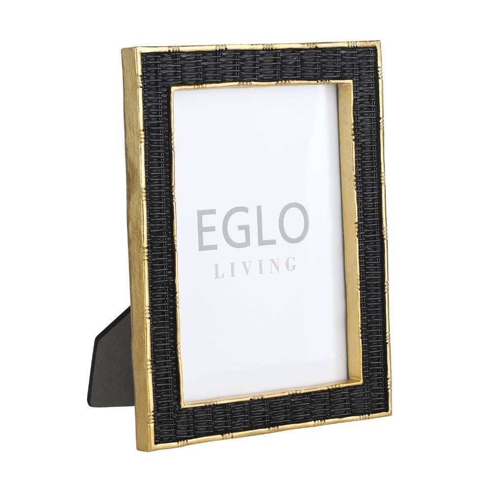Eglo 423141 "ESASHI" 21,5 Cm Yüksekliğinde 16,8 Cm Uzunluğunda Plastik, Cam Siyah, Gold Resim Çerçevesi