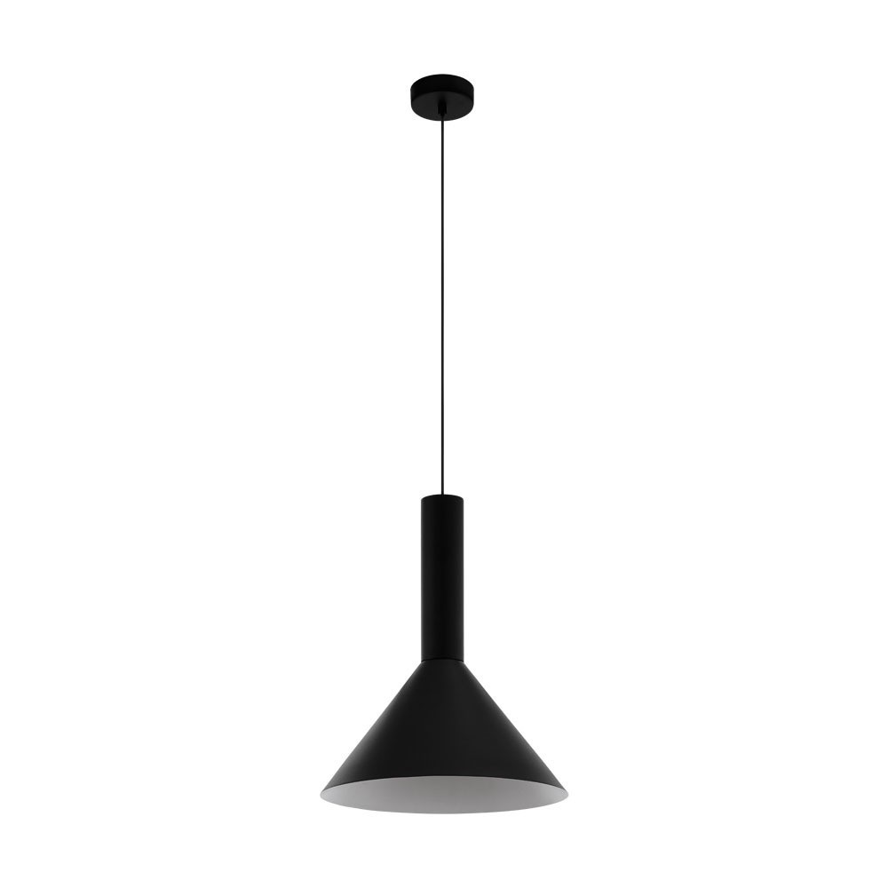 Eglo 62985 "CANALELLO" 19 Cm Çapında Çelik Siyah Sarkıt Avize