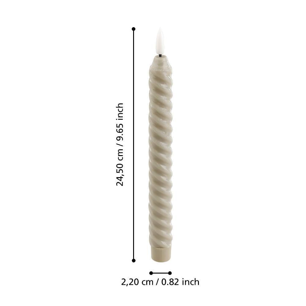 Eglo 422224 "ANDRAFIABE" 25 Cm Yüksekliğinde Led Balmumu Plastik Bej 2'Li Set