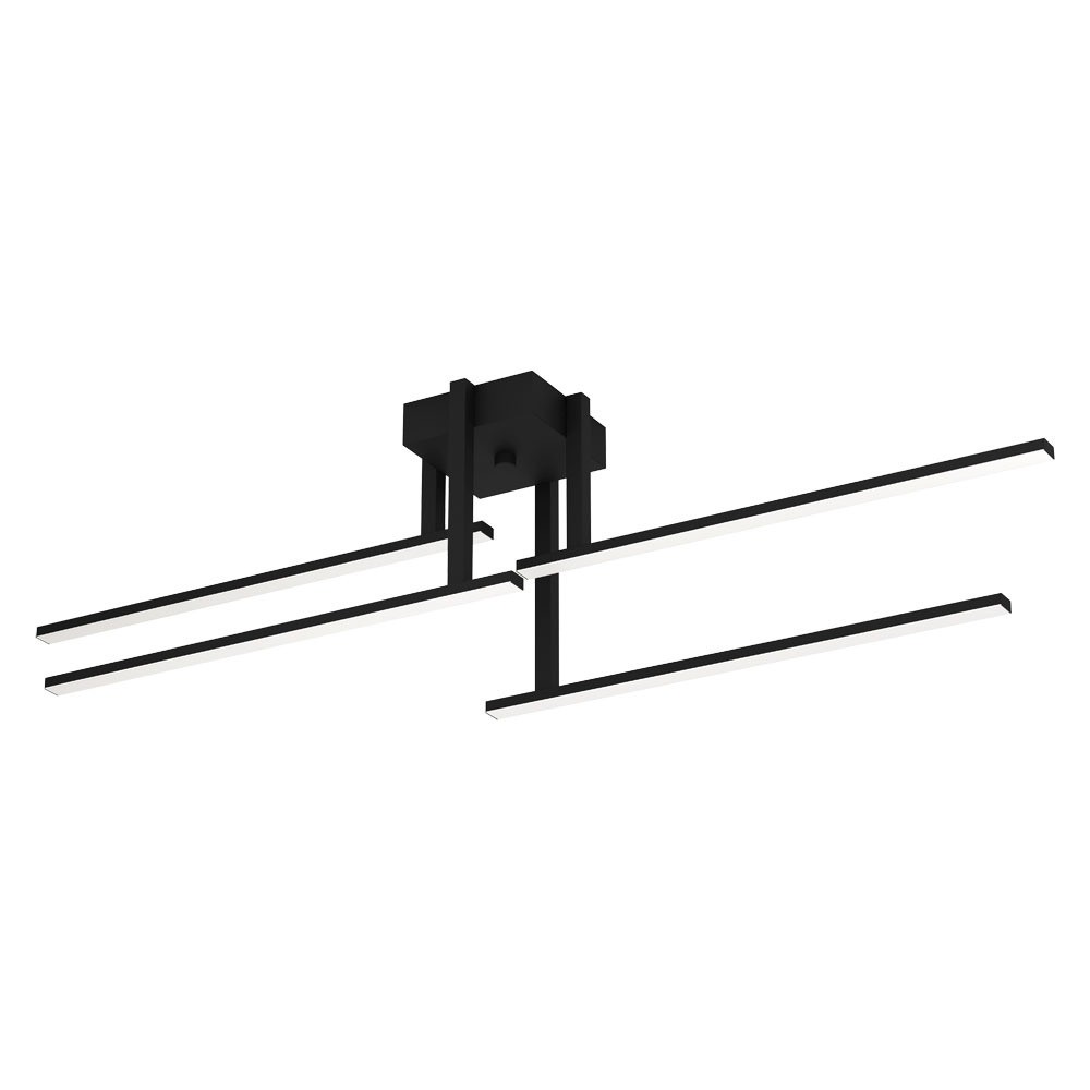 Eglo 99817 İç Mekan " Ipolıtto " Siyah Renk Alüminyum, Çelik Tavan Aydınlatması Ip20 Led Max: 4X7,5W En: 99,5 Cm