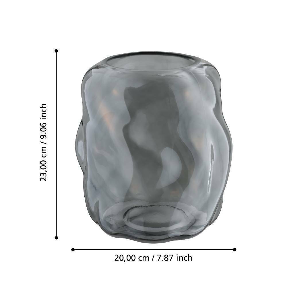 Eglo 421239 "MAROSAVA" 23 Cm Yüksekliğinde Gri Cam Vazo