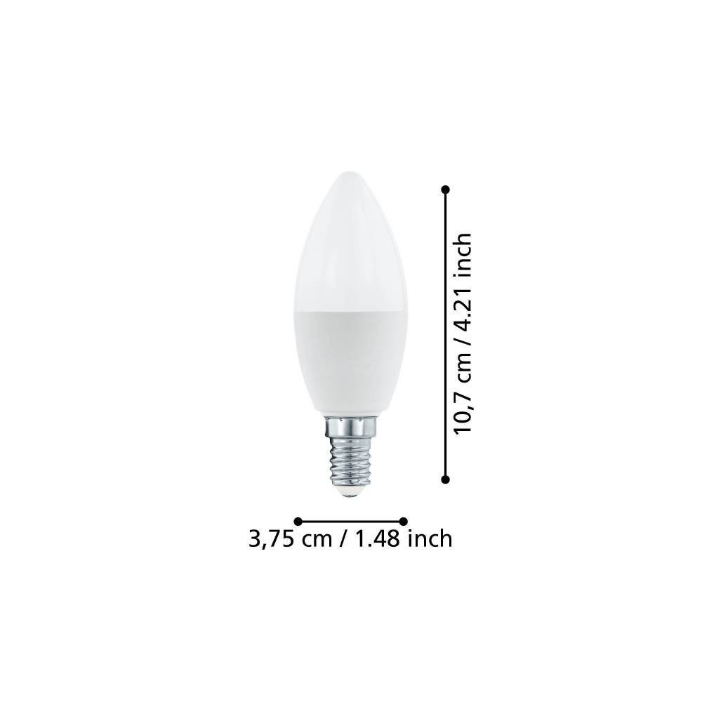 Eglo 12263 E14-Led-C37 Ampul 1X3,4W Opal 3000K 470 Lümen