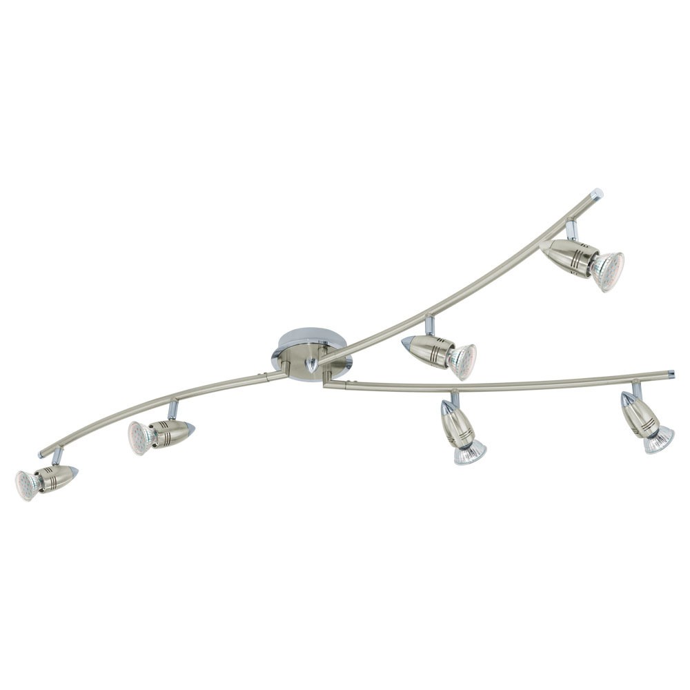 Eglo 92645 "MAGNUM-LED" 6X2,8W Çelik Nikel Mat, Krom Sıva Üstü Spot