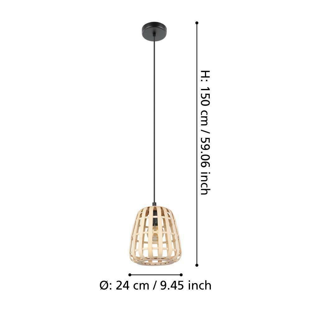 Eglo 390152 "MONTEZUELO" 150 Cm Yüksekliğinde Çelik Siyah Sarkıt Avize