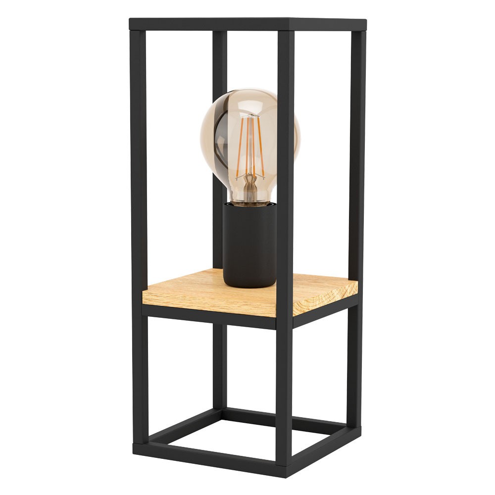 Eglo 99797 "LIBERTAD" 35 Cm Yüksekliğinde Çelik, Ahşap Masa Lambası