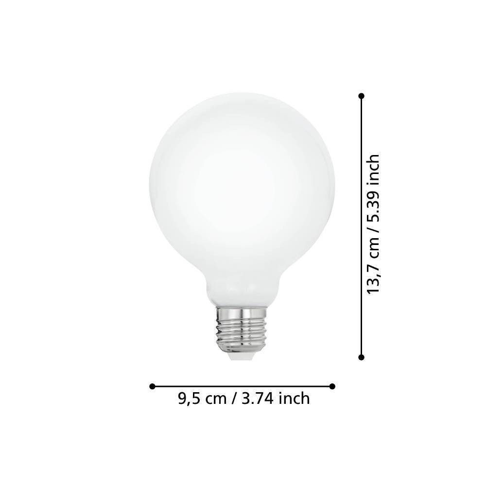 Eglo 110041 E27-Led-G95 Ampul 1X7W Opal 2700K 806 Lümen
