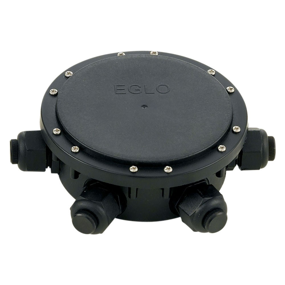 Eglo 91207 "CONNECTOR BOX" Siyah Alüminyum 6'Lı Bahçe Aydınlatması Kablo Toplama Ip68