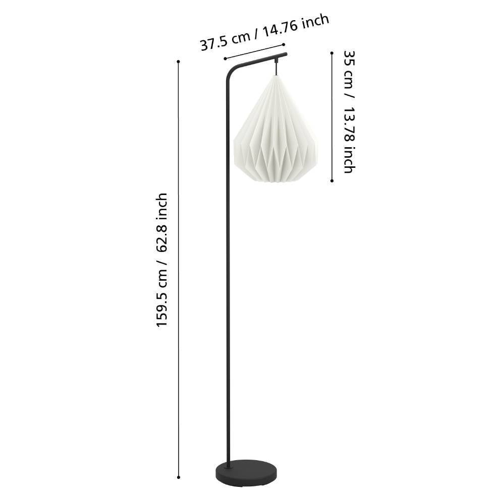 Eglo 43895 "MINTING" 158,5 Cm Yüksekliğinde Çelik Köşe Lambası Lambader
