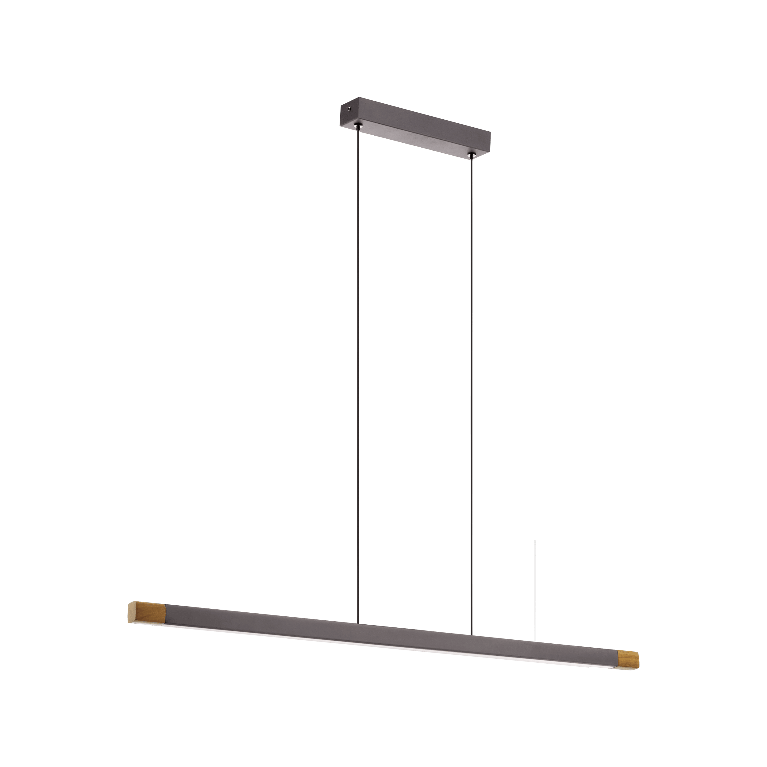 Eglo 900174 "LISCIANA" 87,5 Cm Uzunluğunda Alüminyum, Çelik, Ahşap Gri Sarkıt Avize