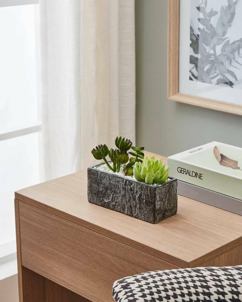 Eglo 428009 "CHITOSE" 14,5 Cm Yüksekliğinde 17,8Cm Uzunluğunda Saksıda Yapay Çiçek