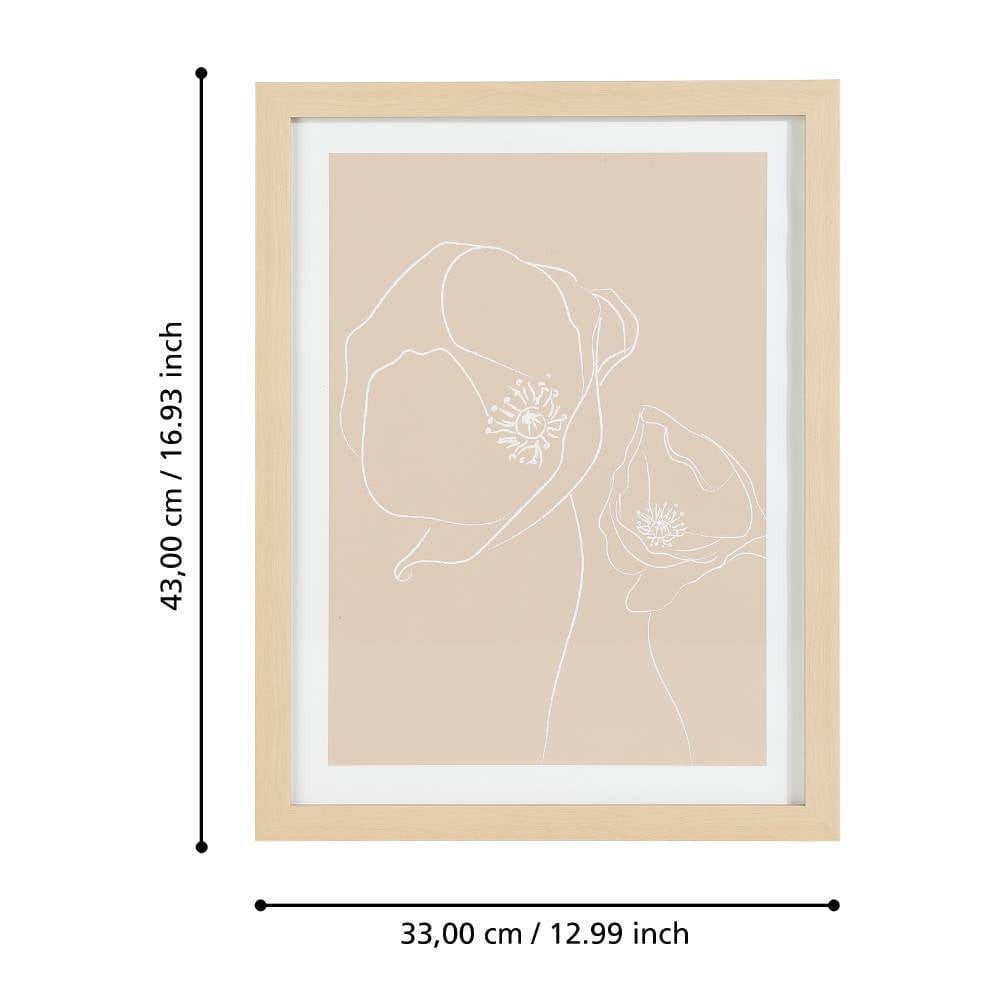 Eglo 423083 "ROBERVAL" 43 Cm Yüksekliğinde 33 Cm Uzunluğunda Dekoratif Duvar Tablo Resim