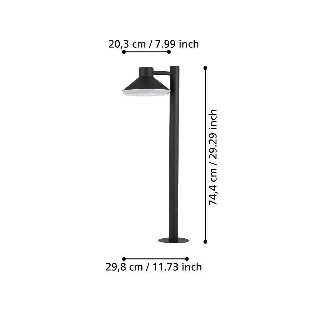 Eglo 900689 "NINNARELLA" 74,5 Cm Yüksekliğinde Çelik Dış Mekan Bahçe Aydınlatması Direk Ip44