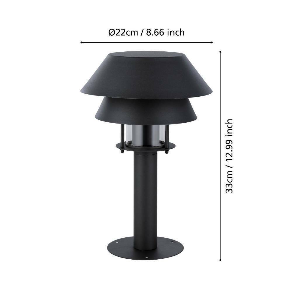 Eglo 900802 "CHIAPPERA" 33 Cm Yüksekliğinde Çelik Dış Mekan Bahçe Aydınlatması Direk Ip65