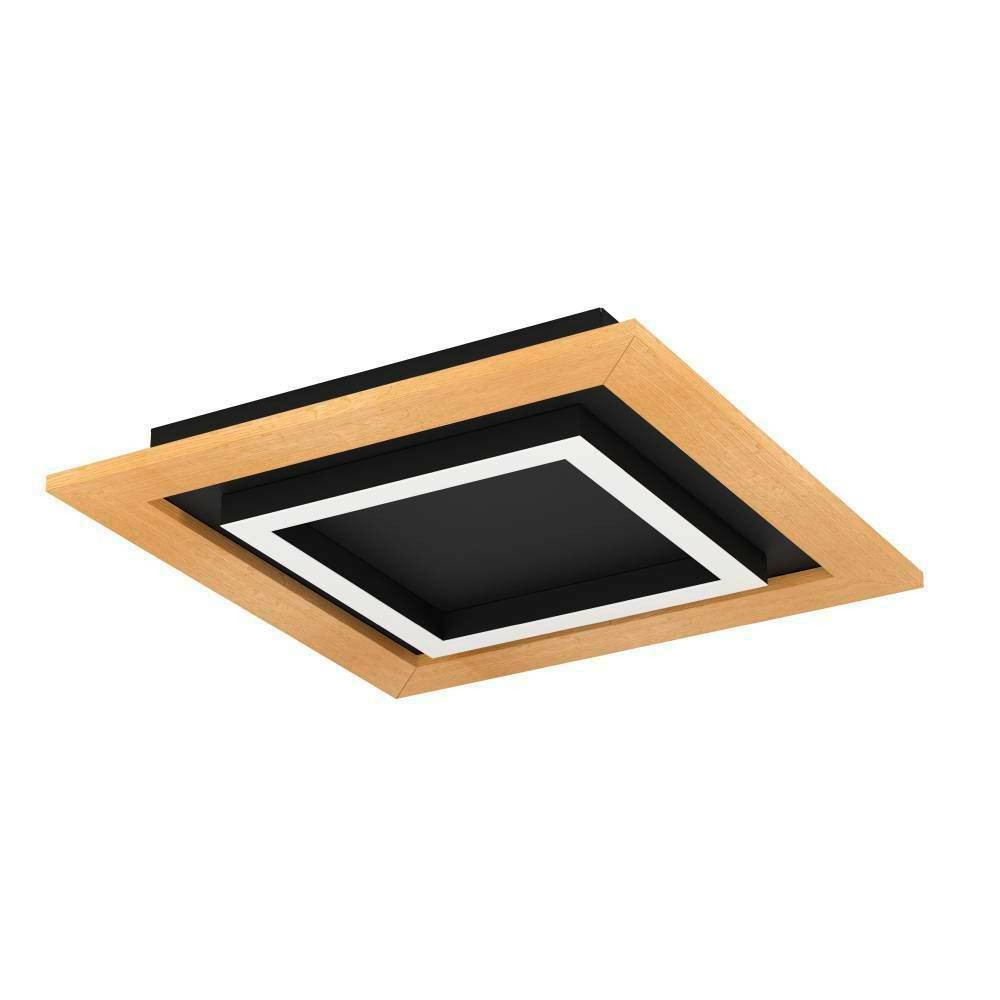 Eglo 900603 "TIRRENARA" 37 Cm Uzunluğunda Çelik, Ahşap Siyah, Kahverengi Tavan Armatürü