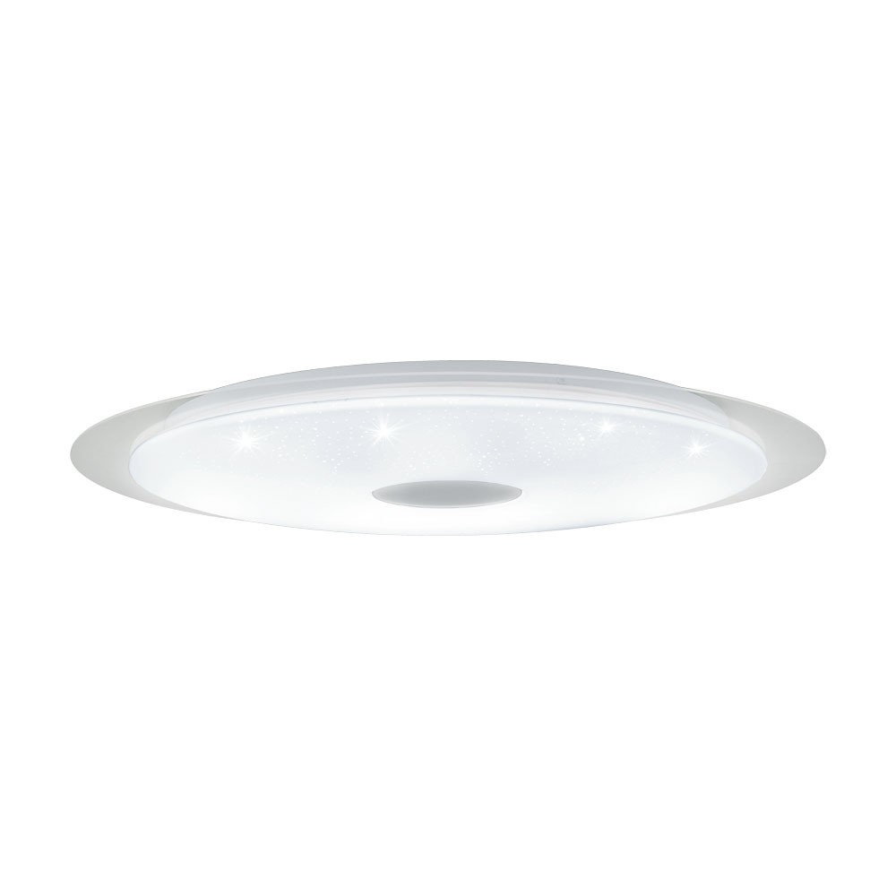 Eglo 98223 "MORATICA-A" 76 Cm Çapında Çelik, Plastik Beyaz, Şeffaf Tavan Armatürü