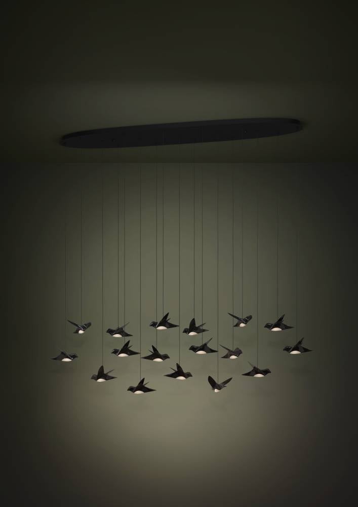 Eglo 390353 "PARATEBUENO" 220 Cm Yüksekliğinde Çelik Siyah Sarkıt Avize