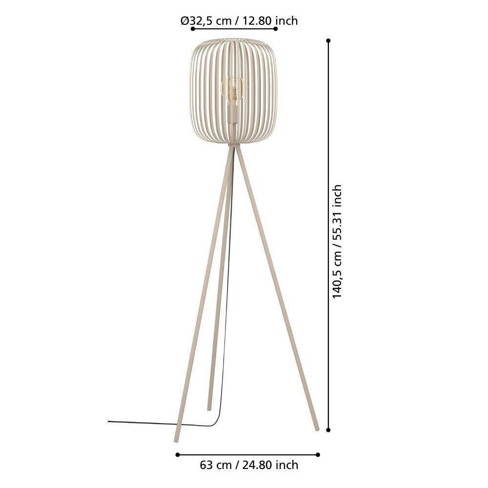 Eglo 900523 "ROMAZZINA" 140,5 Cm Yüksekliğinde Çelik Köşe Lambası Lambader