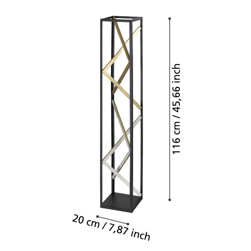 Eglo 390419 "PENELA" 116 Cm Yüksekliğinde Alüminyum, Çelik Köşe Lambası Lambader