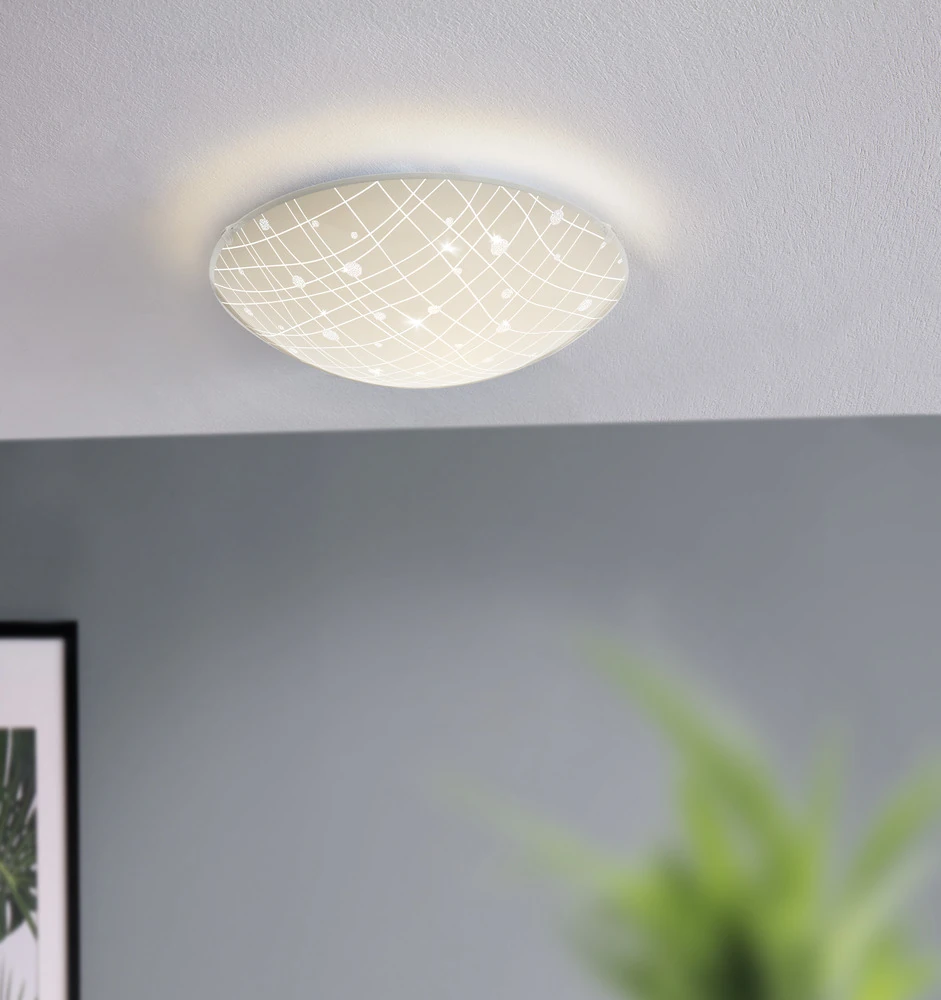 Eglo 96472 "VEREDA" 31.5 Cm Çapında Beyaz Çelik Tavan Armatürü